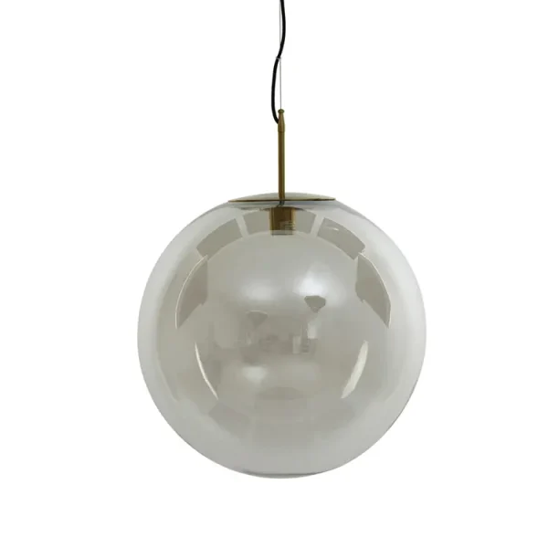 light & living hanglamp medina - antiek brons & glas