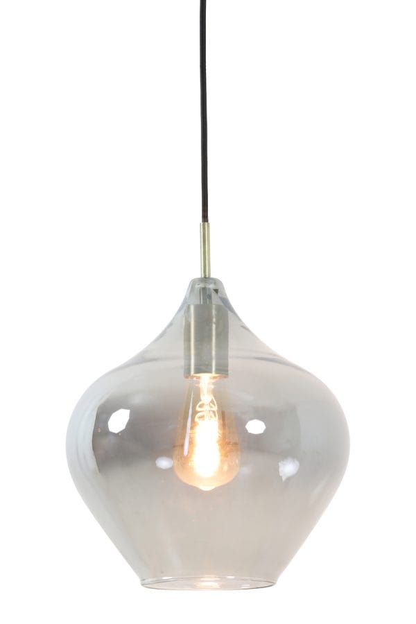 light & living hanglamp rakel - antiek brons & smoked glas - ø 27 cm