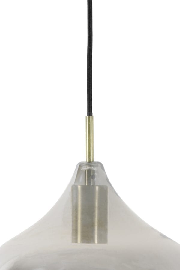 light & living hanglamp rakel - antiek brons & smoked glas - ø 27 cm