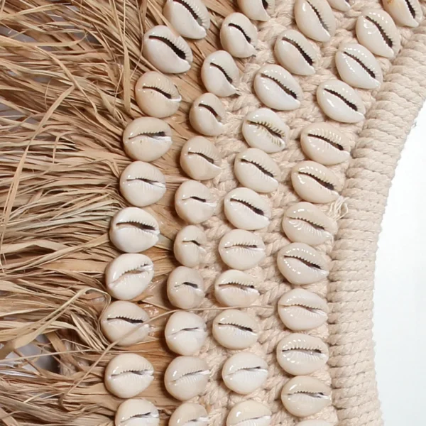 bazar bizar de raffia cowrie spiegel - Afbeelding 7