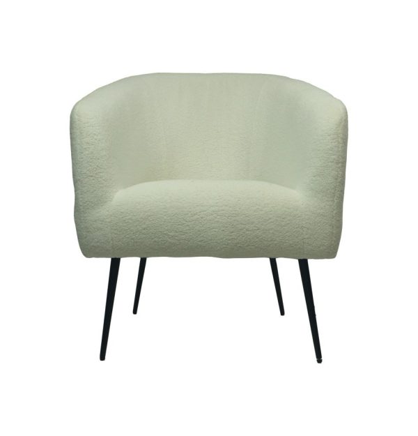 hsm collection chester fauteuil - wit bouclé