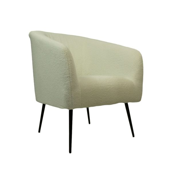 hsm collection chester fauteuil - wit bouclé - Afbeelding 2