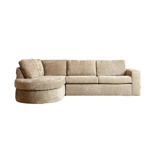 mysofa alma hoekbank - beige - links, hoekbank japandi interieur